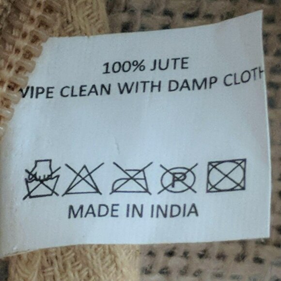 Cypress Home Shoulder Bag With Scarf Jute Beige Black White Coated‎ Lining - Picture 9 of 9